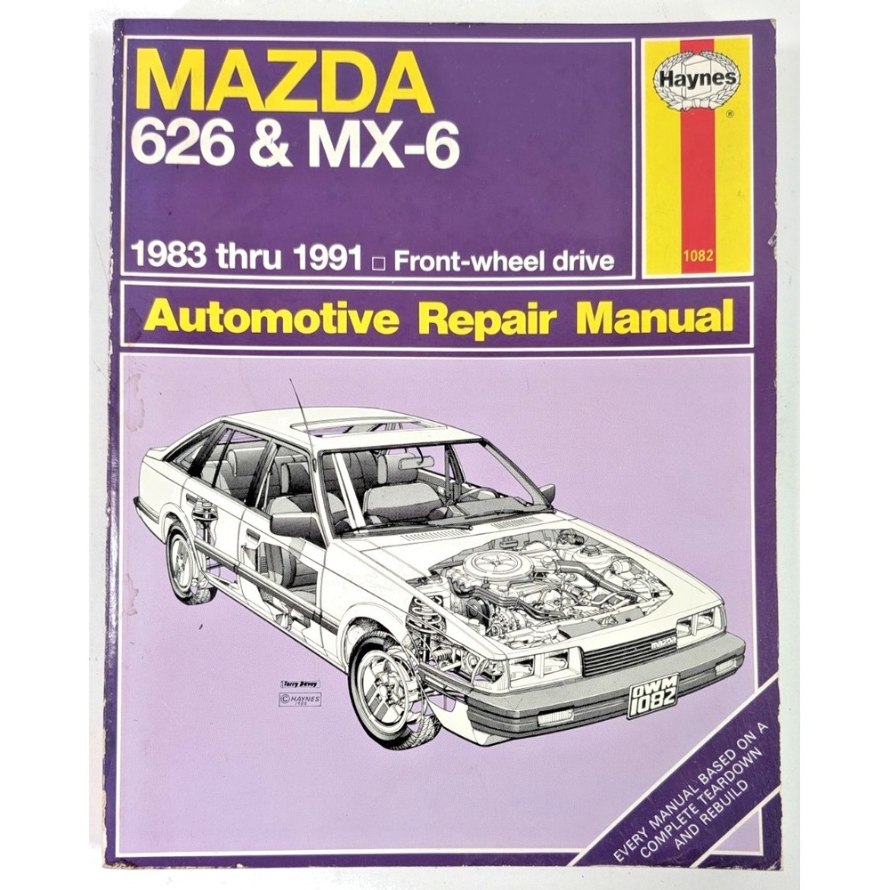 MAZDA 626 MX-6 1983-1991 Front wheel models Haynes Automotive Repair Manual 1082